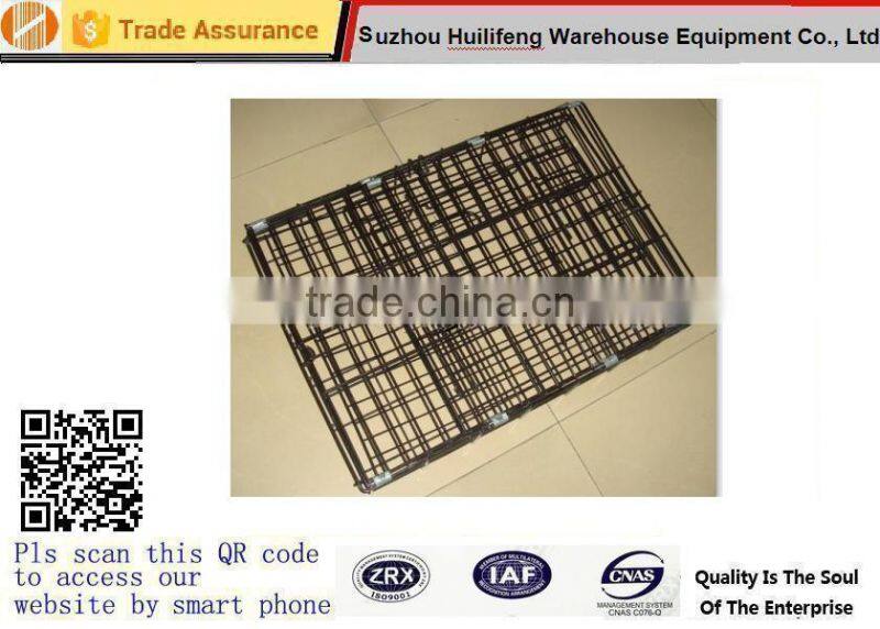 Black Wire Folding Suitcase Pet Dog Cat Crate Cage Collapsible Kennel w/ Tray