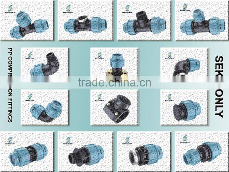China supplier pp SADDLE compression fitting adding exit clamp saddle