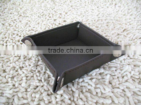 Square PU Leather Tray/Home Storage tray