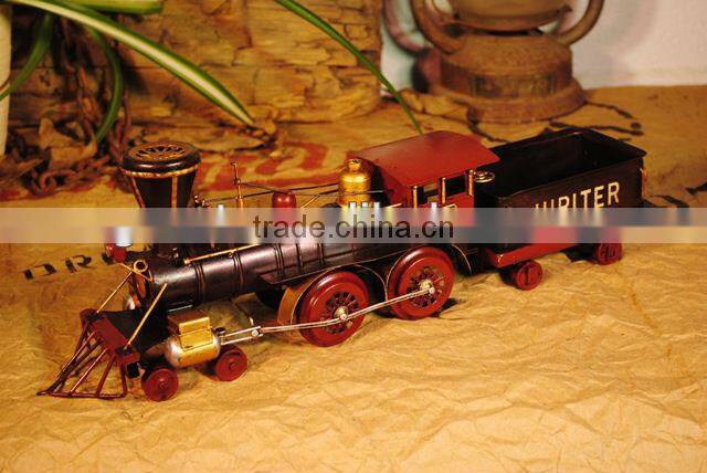 Antique train head metal model crafts with paint