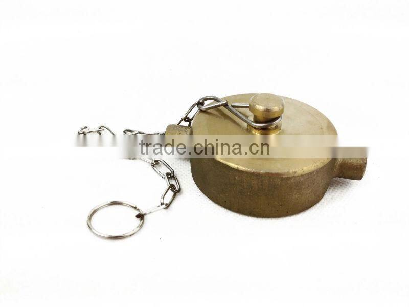 Brass ANSI Type Fire Hydrant Cap with Chain