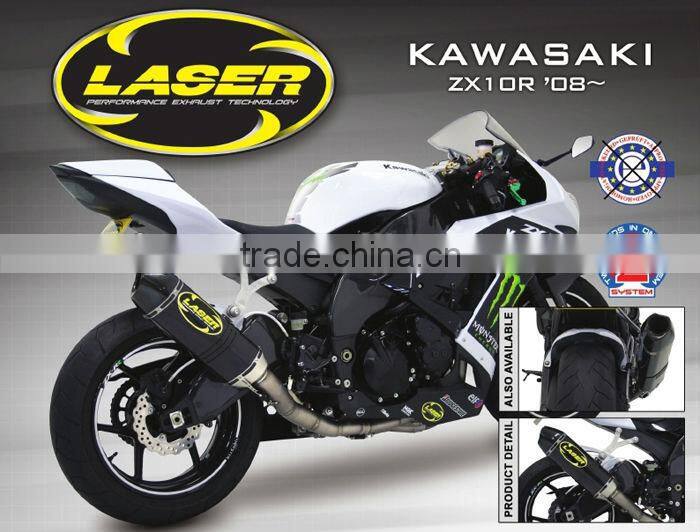 For KAWASAKI ZX-10R 2008-2010 Motorcycle Exhaust Pipe LASER WORKS full system incl. HotCam2
