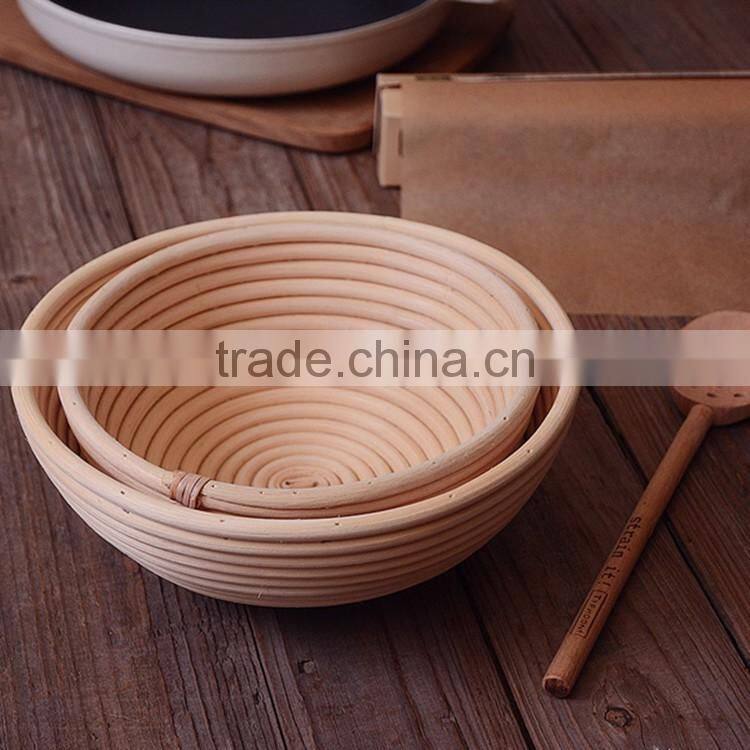 Round shape rattan cane bread proofing banneton basket