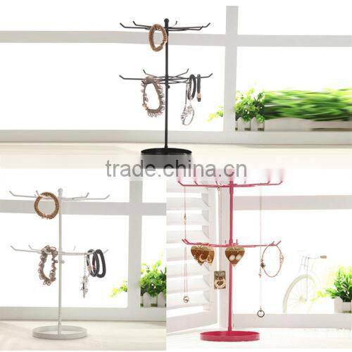 2-tier fashionable countertop metal jewelry display rack