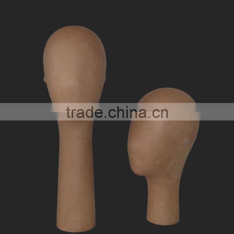 Mannequin head for hats and scarves display Paper covered head models