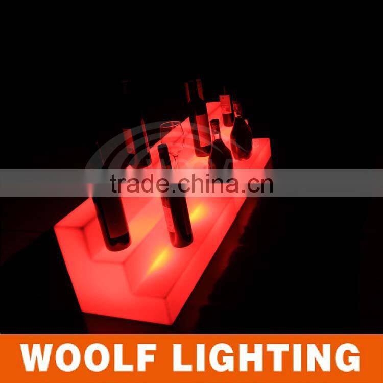 modern led glowing wine bottle display rack