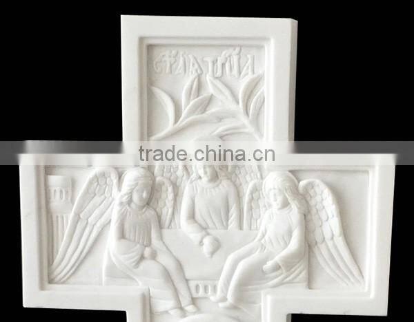 White Marble Religious Wall Relief Carving for Church Decoration
