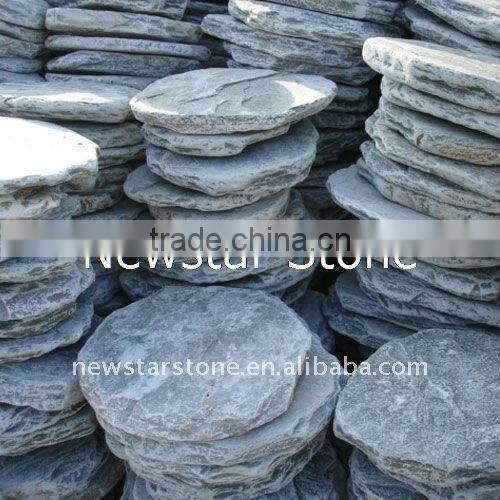 Black roundness garden stone