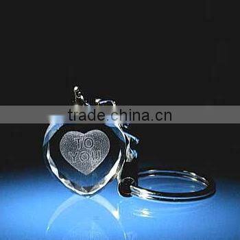 cute heart shape crystal keychain on sale