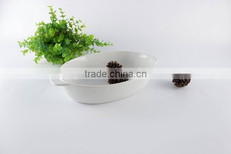 Hospitality hotel supply baking accessories ceramic deep baking tray