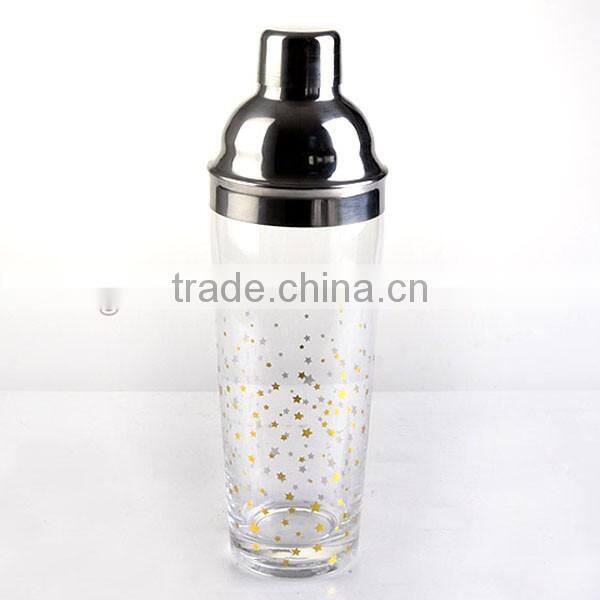 High quality wine glass set with star decal