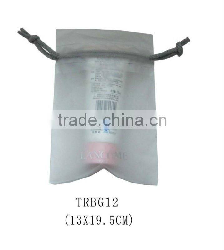 transparent PVC small cosmetic drawstring bag