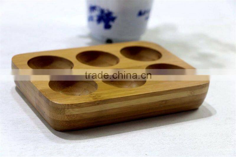 Eco-friendly unfinished bamboo egg tray for sale
