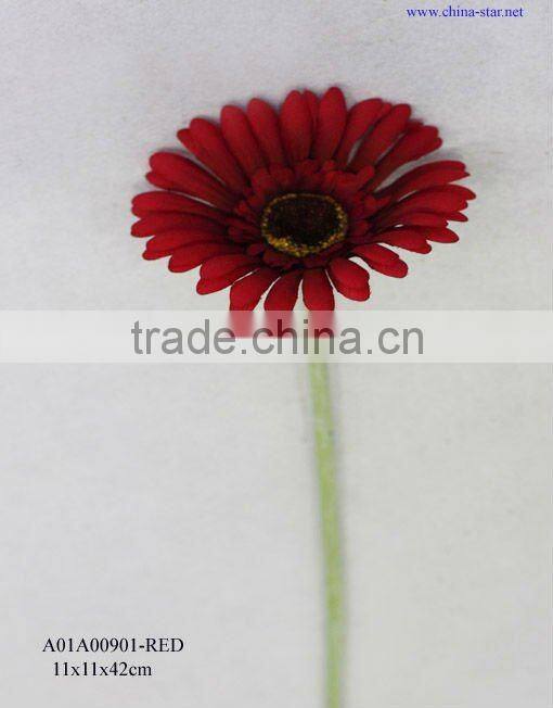 Red Single Stem Artificial Gerbera Flowers
