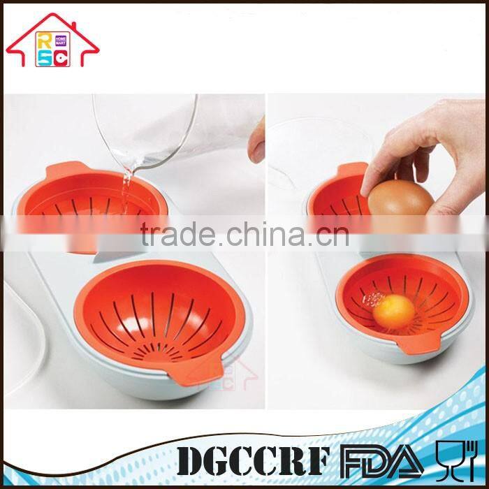 NBRSC Microwave Plastic Baking Cup Egg Poacher Kitchen Tool