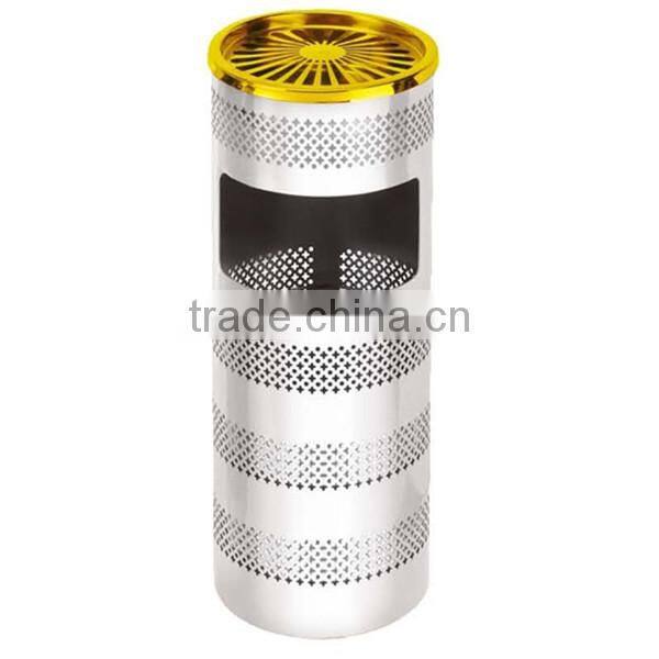 pattern engraving round-shape ground trash can(Hot sale!)