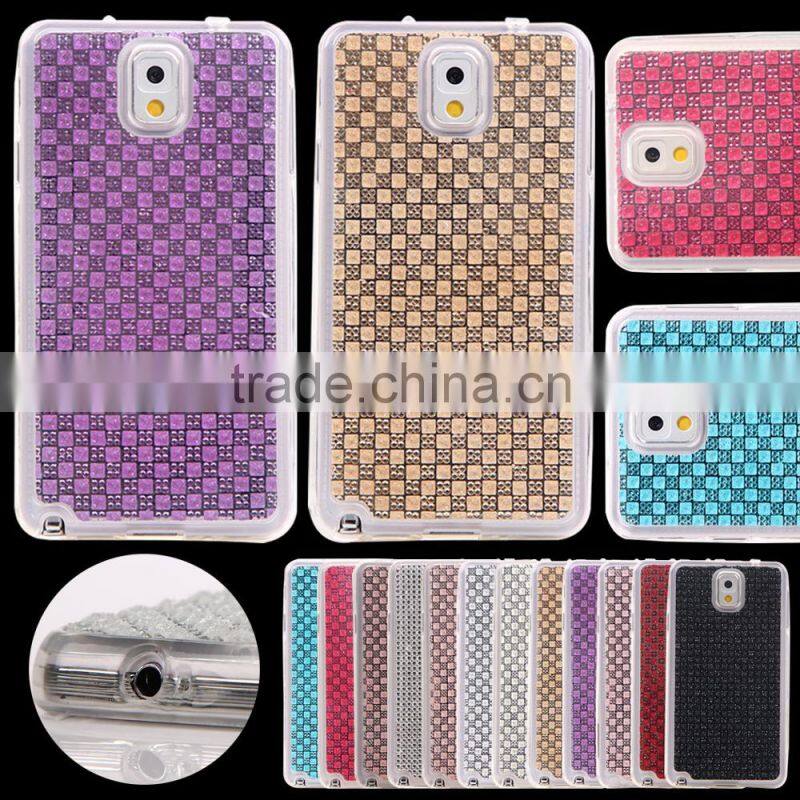 TPU new design diamond stone phone case for Samsung NOTE 3