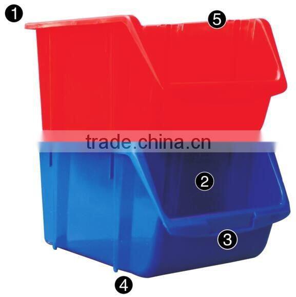 Large Clear Stacking Bin,PP Plastic stackable tool storage box bin (1010440)