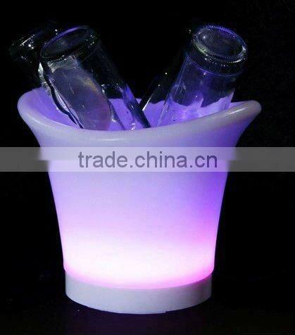 led lighted ice bucket wine bottle chillers