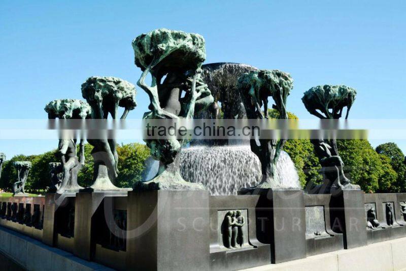 Outdoor decorative metal material large bronze statue garden fountain hot sale