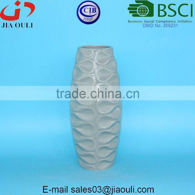 BSCI Audit Factory Marble color Ceramic Vase for home decor