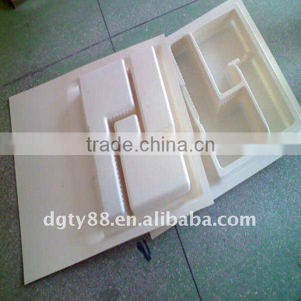 white color vacuum thermoform thick plastic tool packaging tray