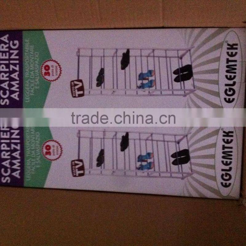 30 Pairs plastic Storage Organiser 10 Tiers Shoe Rack Stand Easy to Assemble