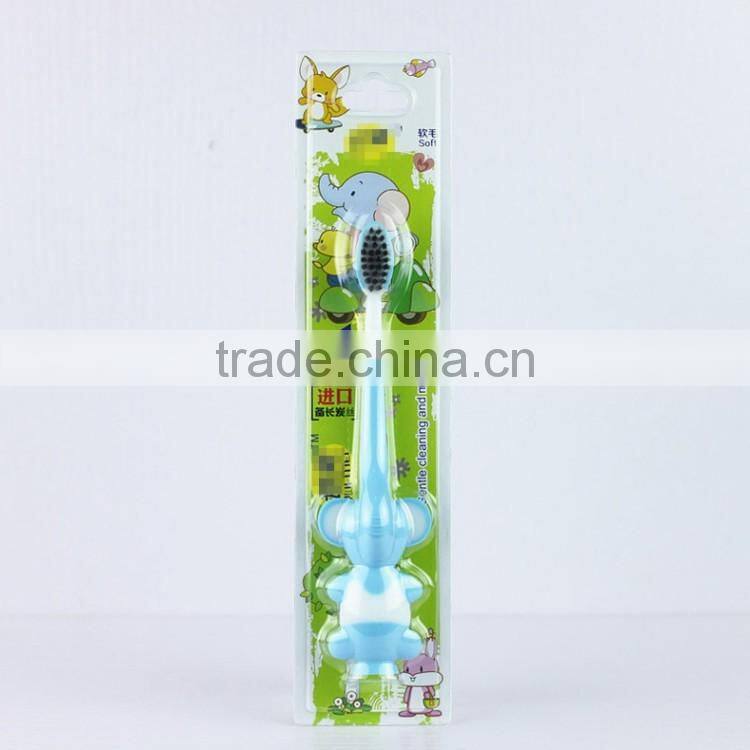 Lovely Elephant Handle Kids Toothbrush Animal Toothbrush With Rubber Suction Standing