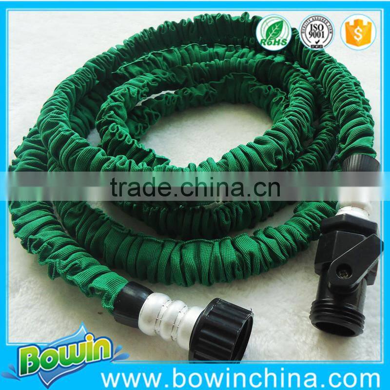 Dark green expandable garden hose with Aluninum connector