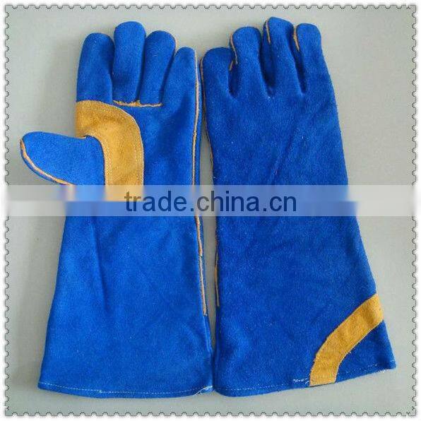 Grey Reinforced Palm Cow Split Leather Welding Gloves JRW41