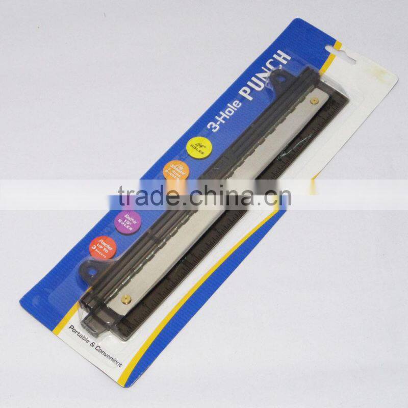 2015 new design cheap flat plastic 3 ring binder hole punch