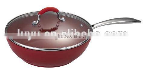 5pcs forged aluminum nonstick pots and pans set with stainless steel pans