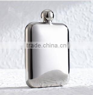 2016 outdoor new hip flask 6oz mini stainless steel hip flask round medium