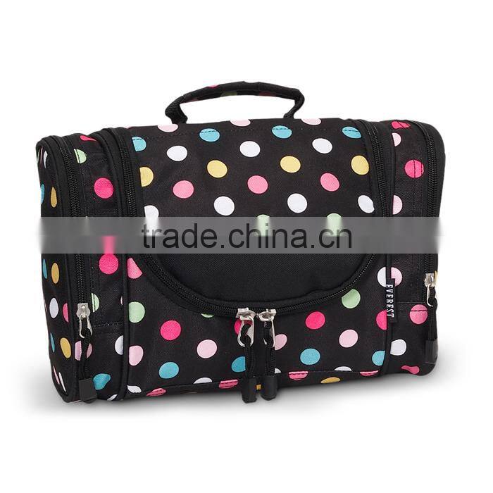 2015 New Fashion Toiletry Cosmetic Bag for Women with Polka Dot Color