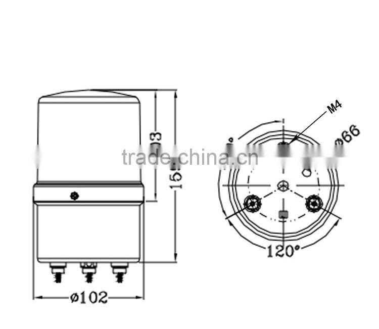 Wl-A24-1101M LED Revolving Rotating Caution Warning Beacon Light