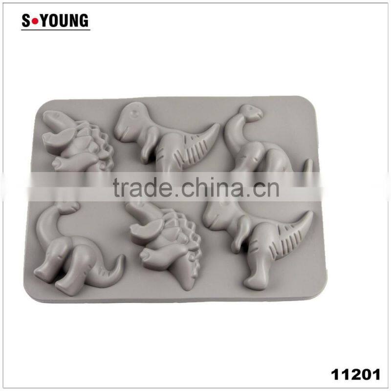 11193 Top Quality Silicone Flexible 4 Cavity Heart Shaped Soap Molds