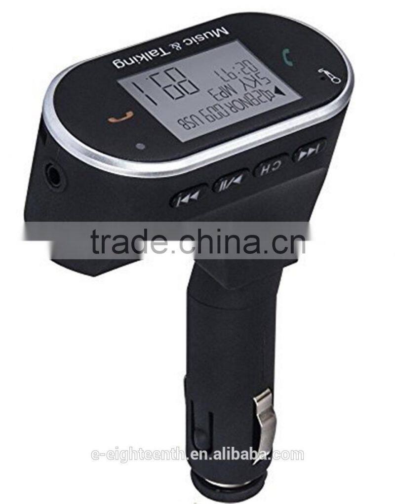 2016 hot universal New Handsfree LCD Bluetooth Car Kit MP3 Player FM Transmitter