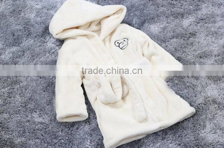 Wholesale Comfortable kids Bathrobe baby bathrobe with hood kids