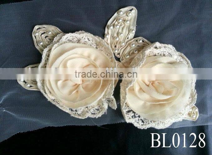 BL0132 black custom wholesale rhinestone beaded applique for garments accessories