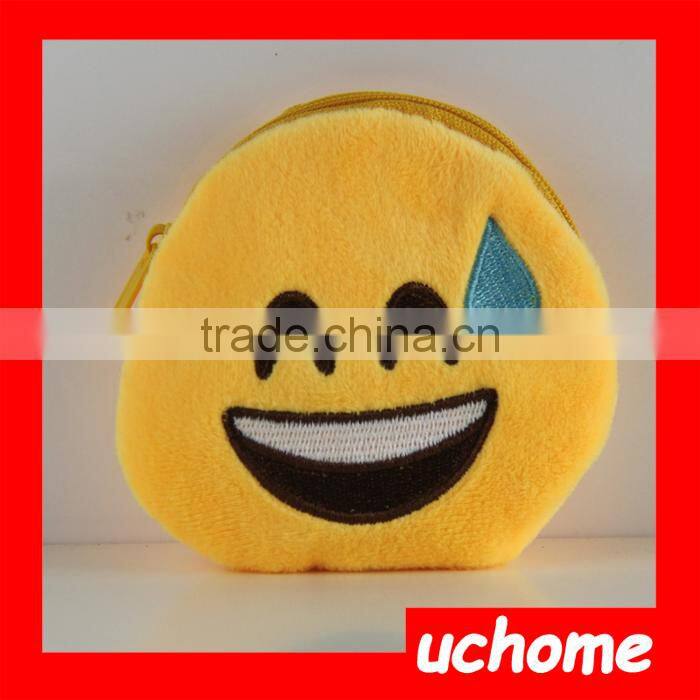 UCHOME Cheap Custom Coin Purse, Plush Emoji Coin Purse