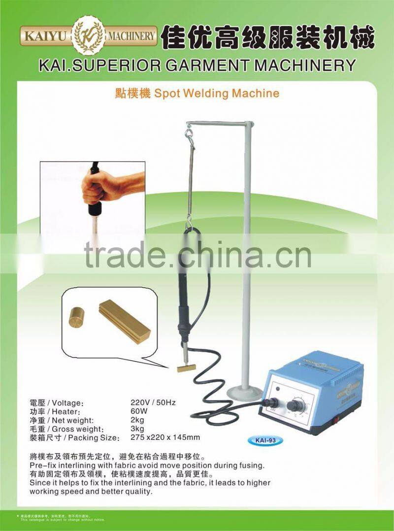 KAI-93 Spot Welding Machine for Fabrics and T-shirts in Garment Machinery