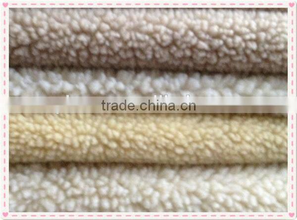 100 polyester berber fleece textile fabric,thick polyester berber fleece