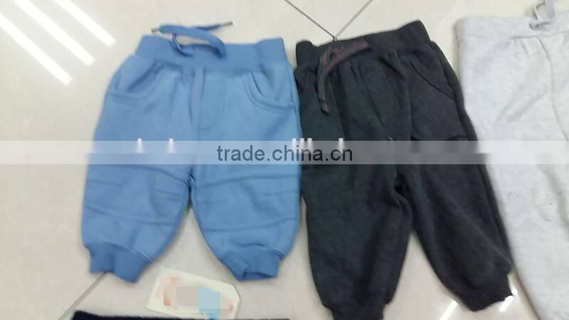 High quality garments kids fleece harem pants stock lots