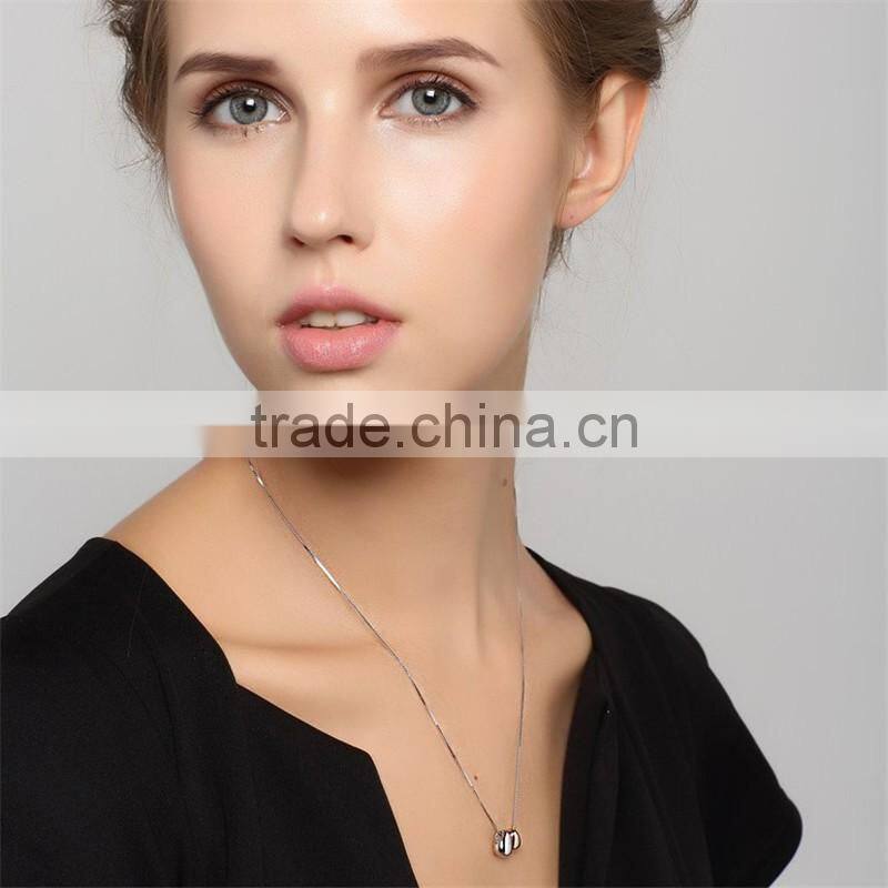 925 sterling silver fashion waterdrop shape pendant necklace