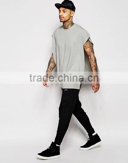Super oversized hip hop cape t-shirt, bulk plain cheap high quality t-shirts men OEM