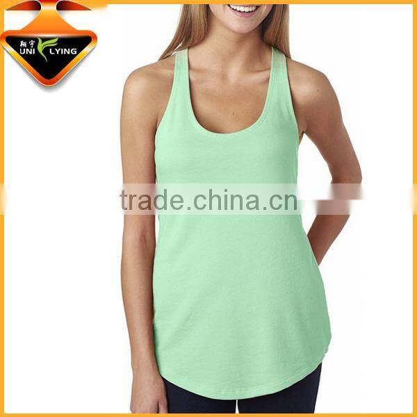 Promotional items women's loose fit tank top shirts in factories China