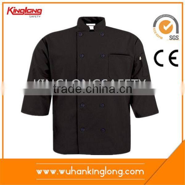 high quality cotton Stand collar Double-breasted sushi chef uniforms