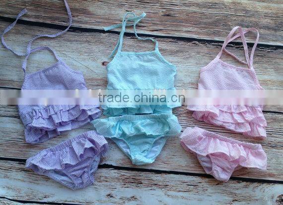 Girl child swimsuit kid seersucker swimsuit kids swimwear for girls