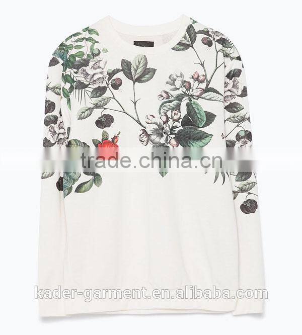 New Product for Mens Floral Sweatshirts Printing Sweatshirt For Men