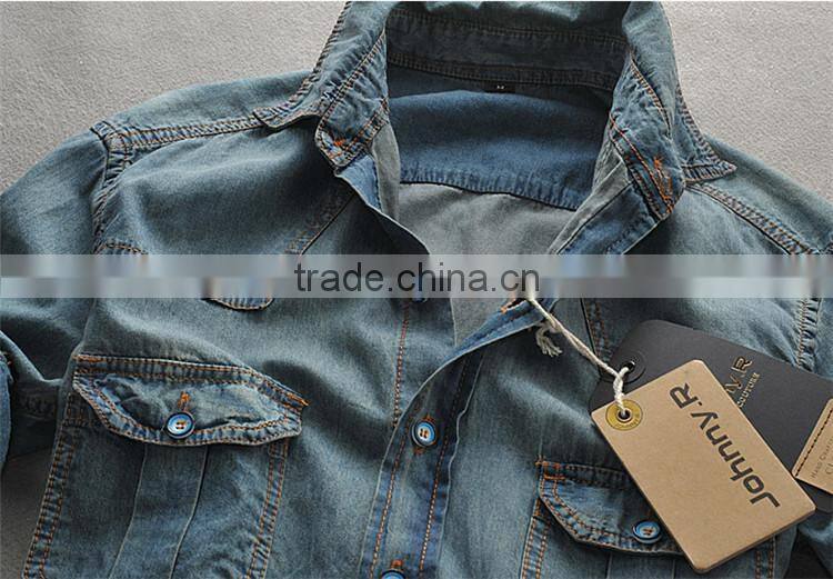 2015 new custom design formal balloon sleeve shirt